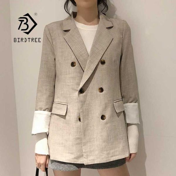 women's suits & blazers 2021 vintage loose blazer coat sashes double breasted notched full sleeve femme lady jacket s c96211z, White;black
women's suits & blazers 2021 vintage loose blazer coat sashes double breasted notched full sleeve femme lady jacket s c96211z, White;black