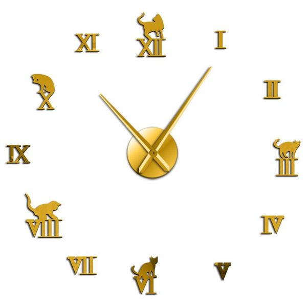 3d large wall clock diy modern frameless home decor cat big clock mirror for bedroom living room kittens kitty wall decor
3d large wall clock diy modern frameless home decor cat big clock mirror for bedroom living room kittens kitty wall decor