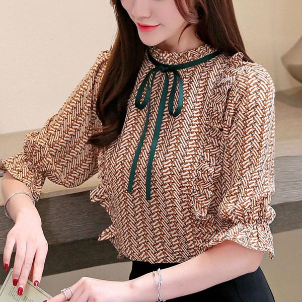 women's blouses & shirts women blouse and fashion 2021 chiffon stand floral printing five-point sleeve ladies, White
women's blouses & shirts women blouse and fashion 2021 chiffon stand floral printing five-point sleeve ladies, White