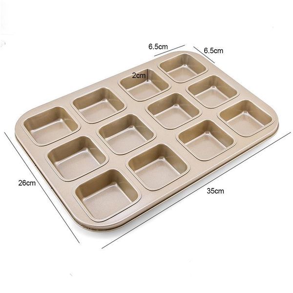 12-cavity metal bakeware carbon steel nonstick cake pan square baking mold tools for pastry forms acc qylprm
12-cavity metal bakeware carbon steel nonstick cake pan square baking mold tools for pastry forms acc qylprm