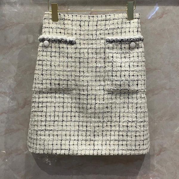 skirts fashion white black plaid tweed skirt women back-zip a-line high waist silver yarn trim lady 2021 autumn
skirts fashion white black plaid tweed skirt women back-zip a-line high waist silver yarn trim lady 2021 autumn
