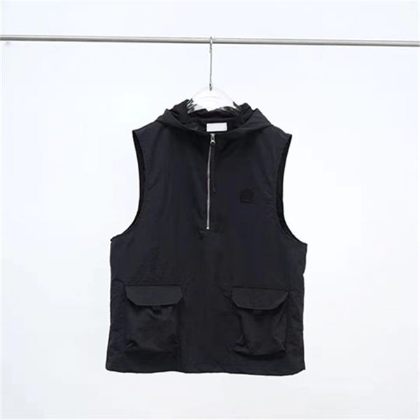 summer simple black hoodie men's vests tooling sleeveless coat casual couple vest european and american fashion brand embroidery badge, Black;white
summer simple black hoodie men's vests tooling sleeveless coat casual couple vest european and american fashion brand embroidery badge, Black;white
