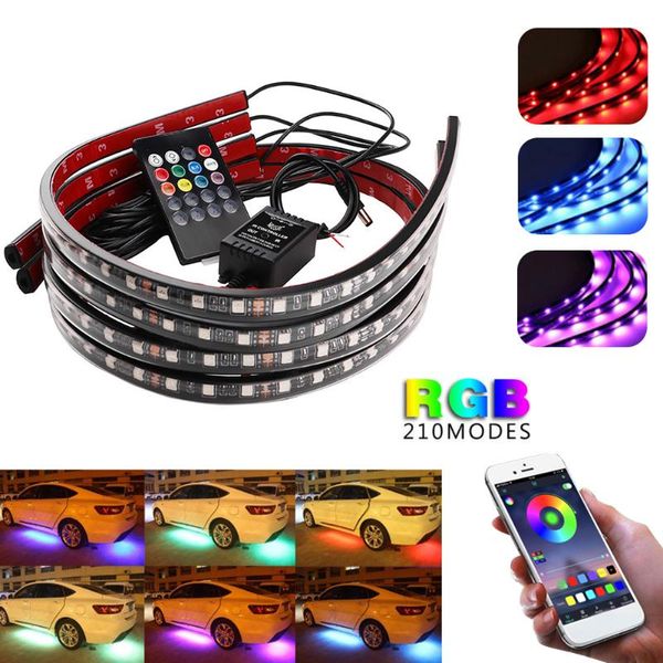 4pcs car underglow light flexible strip led remote /app control multi color car led neon light rgb decorative atmosphere lamp
4pcs car underglow light flexible strip led remote /app control multi color car led neon light rgb decorative atmosphere lamp