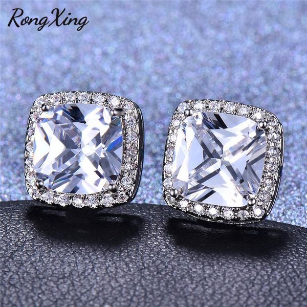 stud rongxing 925 silver filled white zircon square earrings christmas jewelry for women wedding studs earring birthstone gifts, Golden;silver
stud rongxing 925 silver filled white zircon square earrings christmas jewelry for women wedding studs earring birthstone gifts, Golden;silver