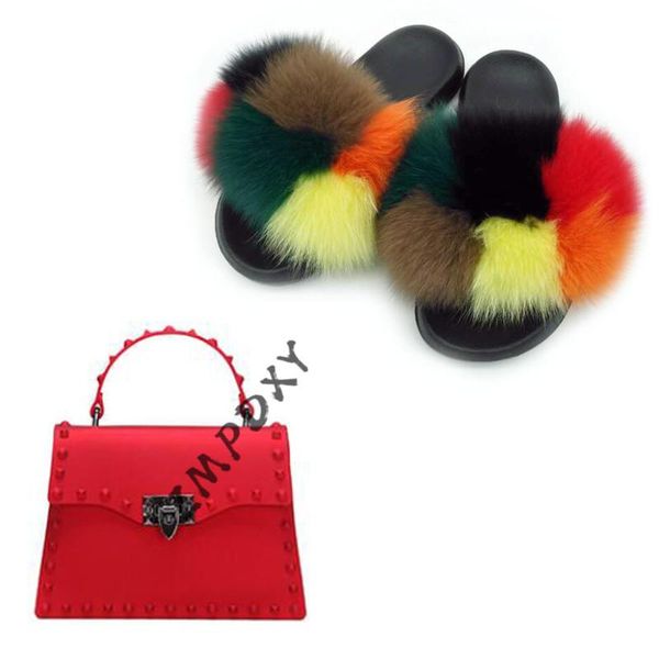 slippers women summer fluffy furry woman real fur slides jelly candy crossbody purse cute shoes bag sets ladies sandals, Black
slippers women summer fluffy furry woman real fur slides jelly candy crossbody purse cute shoes bag sets ladies sandals, Black