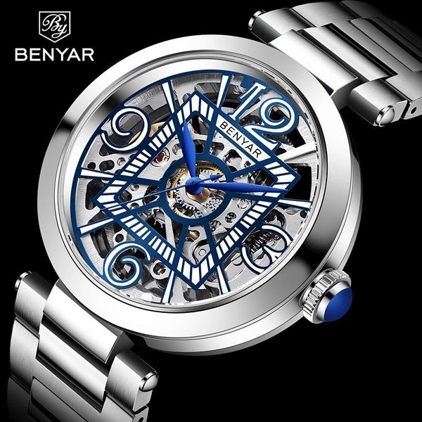 wristwatches benyar relogio masculino watch for men montre homme reloj hombre mechanical relojes para automatic, Slivery;brown
wristwatches benyar relogio masculino watch for men montre homme reloj hombre mechanical relojes para automatic, Slivery;brown