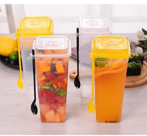 960ml disposable cups thick transparent plastic drinking cups with lid juice tea cup with fork wholesale
960ml disposable cups thick transparent plastic drinking cups with lid juice tea cup with fork wholesale