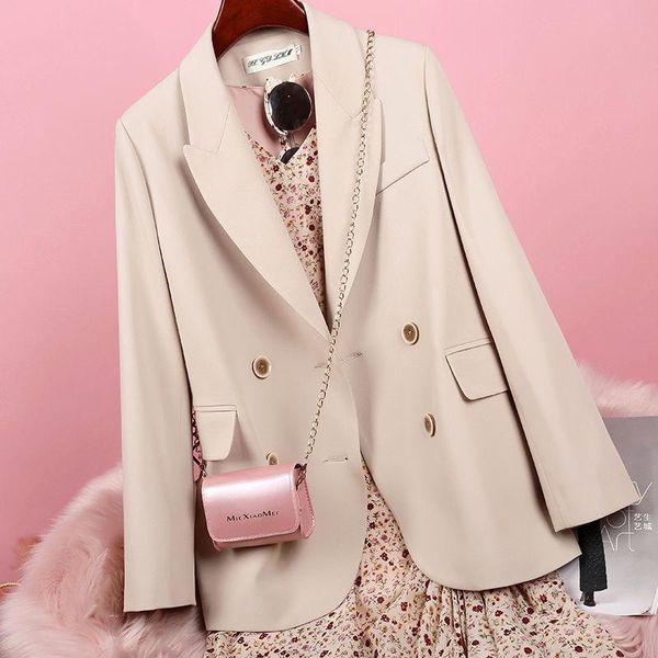 women's suits & blazers casual fashion short small suit jacket women spring and autumn 2021 loose double-breasted solid color blouse, White;black
women's suits & blazers casual fashion short small suit jacket women spring and autumn 2021 loose double-breasted solid color blouse, White;black