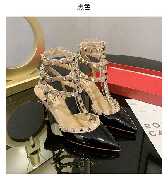 dress shoes 2021 rivet high heel sandals with buckle stiletto pointed toe women's 34-43, Black
dress shoes 2021 rivet high heel sandals with buckle stiletto pointed toe women's 34-43, Black