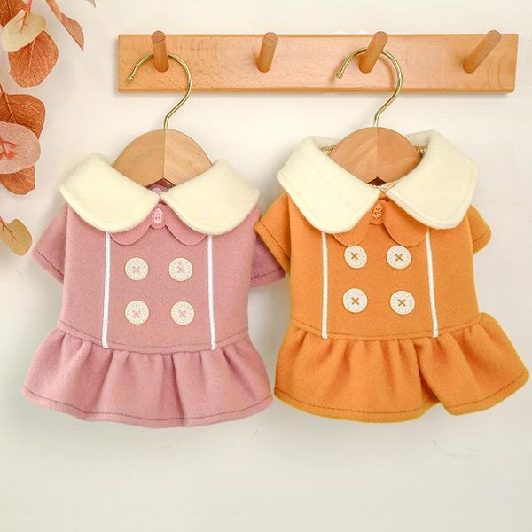 autumn and winter dog clothes with button decor dog skirt woolen skirt pet clothing soft and comfortable roupas para cachorro
autumn and winter dog clothes with button decor dog skirt woolen skirt pet clothing soft and comfortable roupas para cachorro