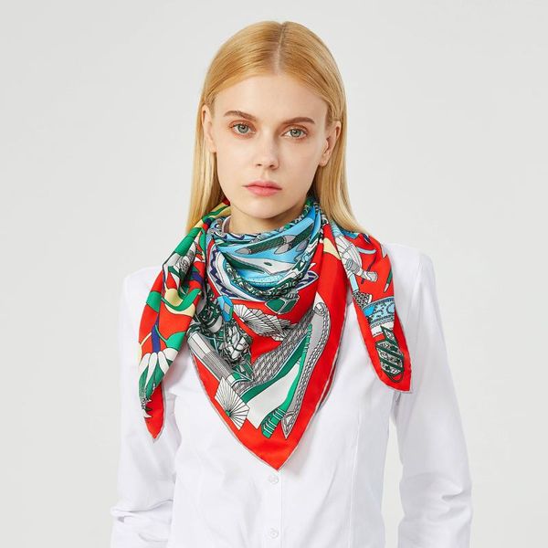 scarves 90cm 100% twill silk scarf shawl luxury foulard brand square hijab women bandana handmade curled head warps, Blue;gray
scarves 90cm 100% twill silk scarf shawl luxury foulard brand square hijab women bandana handmade curled head warps, Blue;gray