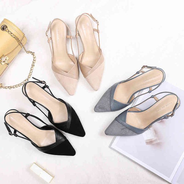 dress shoes woman slingbacks thin high heels pointed toe pumps office lady career faux suede leather elegant solid sandals 3l, Black
dress shoes woman slingbacks thin high heels pointed toe pumps office lady career faux suede leather elegant solid sandals 3l, Black