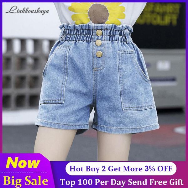 shorts fashion girls high waist button denim jeans summer cute kids clothes for teenagers 13-2 years pants, Black
shorts fashion girls high waist button denim jeans summer cute kids clothes for teenagers 13-2 years pants, Black