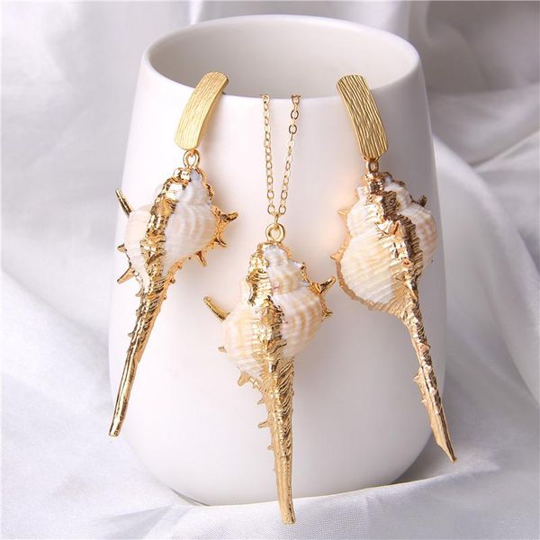 earrings & necklace natural shell jewelry sets women gold chain conch pendant collar shells drop irregular dangle, Silver
earrings & necklace natural shell jewelry sets women gold chain conch pendant collar shells drop irregular dangle, Silver