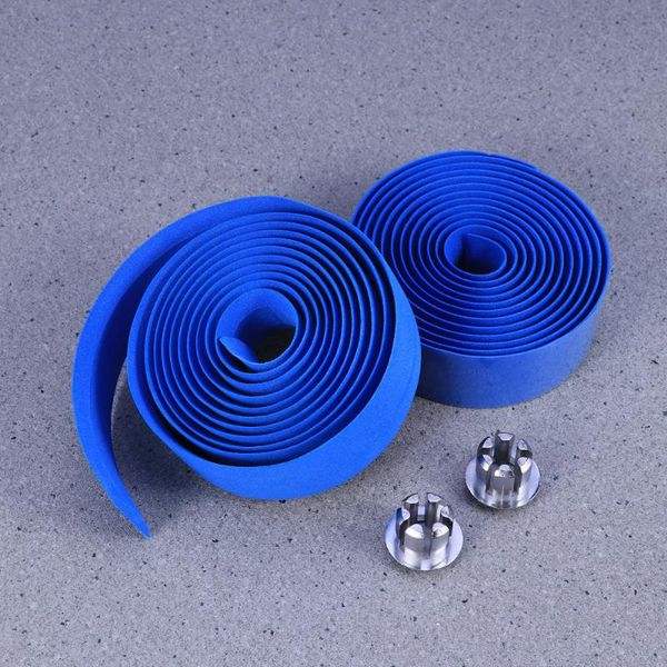 bike handlebars &components 1pair handlebar tape wrap road lightest bar ribbon cork with end plugs and self-adhesive strips(dark blue) 
bike handlebars &components 1pair handlebar tape wrap road lightest bar ribbon cork with end plugs and self-adhesive strips(dark blue)