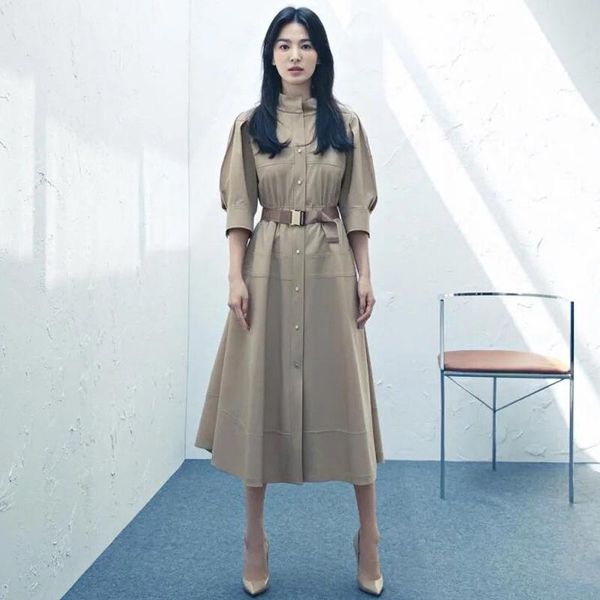 casual dresses catwalk autumn women's fashion party workplace office vintage elegant chic solid color khaki midi dress, Black;gray
casual dresses catwalk autumn women's fashion party workplace office vintage elegant chic solid color khaki midi dress, Black;gray