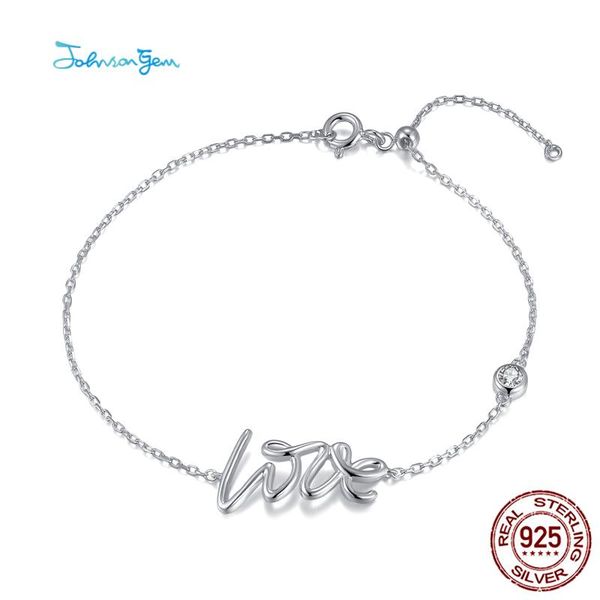 link, chain 925 sterling silver love bracelets for women fashion jewelry crystal zircon stamp adjustable tail, Black
link, chain 925 sterling silver love bracelets for women fashion jewelry crystal zircon stamp adjustable tail, Black