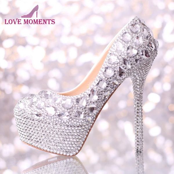 wedding shoes women high heels crystal fashion bridal dress shoes woman platforms silver rhinestone party prom pumps, Black
wedding shoes women high heels crystal fashion bridal dress shoes woman platforms silver rhinestone party prom pumps, Black