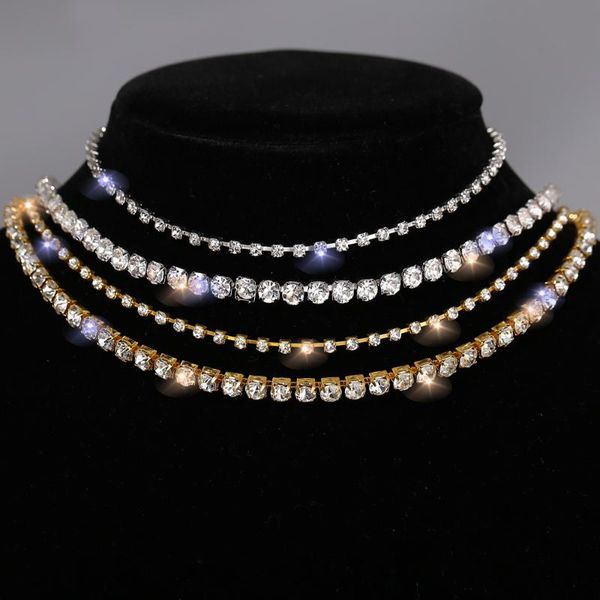 chains fashion jewelry accessories 1 row rhinestone choker necklace for women temperament collar mujer birthday gifts, Silver
chains fashion jewelry accessories 1 row rhinestone choker necklace for women temperament collar mujer birthday gifts, Silver