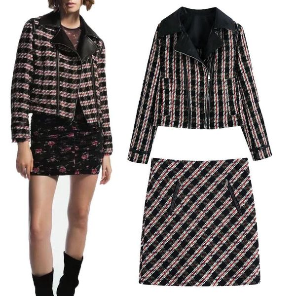women's jackets 2021 patchwork textured jacket women long sleeve faux leather lapel collar warm coat female vintage chic outerwear, Black;brown
women's jackets 2021 patchwork textured jacket women long sleeve faux leather lapel collar warm coat female vintage chic outerwear, Black;brown