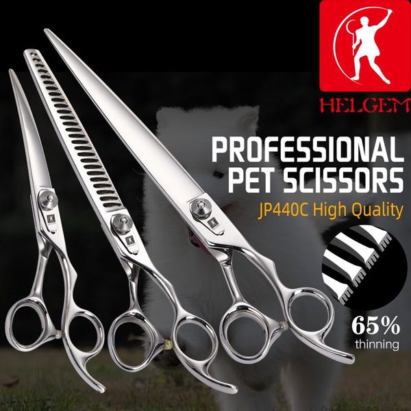 helgem professional pet grooming scissors set 6.5/8.0/9.5 inch dog cutting curved thinning shear
helgem professional pet grooming scissors set 6.5/8.0/9.5 inch dog cutting curved thinning shear