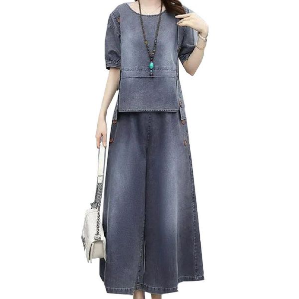 women's tracksuits spring summer denim wide leg pants suit 2021 female clothing sundress casual 2-piece cowgirl coats+pants r151, Gray
women's tracksuits spring summer denim wide leg pants suit 2021 female clothing sundress casual 2-piece cowgirl coats+pants r151, Gray