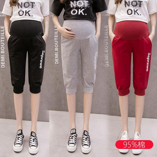 997# summer thin fashion outside wearing half pants hipster casual sports pregnant women's pants, White
997# summer thin fashion outside wearing half pants hipster casual sports pregnant women's pants, White