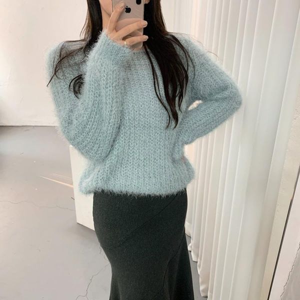 alien kitty 2021 women pullover sweaters knitted female solid concise sweet loose elegant office lady casual all match, White;black
alien kitty 2021 women pullover sweaters knitted female solid concise sweet loose elegant office lady casual all match, White;black