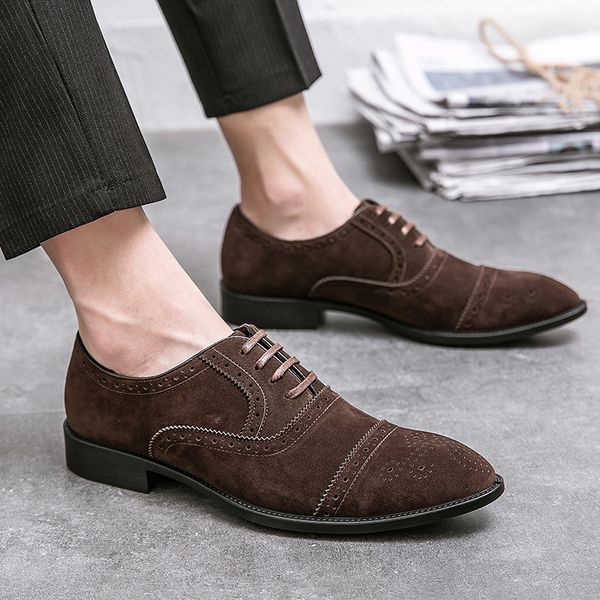 464748 size leather shoes mens spring and autumn brogue pointed leather shoes large size matte leather retro business casual wedding shoes, Black;white
464748 size leather shoes mens spring and autumn brogue pointed leather shoes large size matte leather retro business casual wedding shoes, Black;white