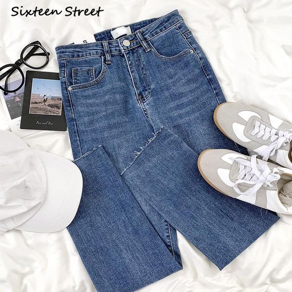 trousers slits designed to be worn out, torn edges, washed white high waisted slim straight jeans, Blue
trousers slits designed to be worn out, torn edges, washed white high waisted slim straight jeans, Blue
