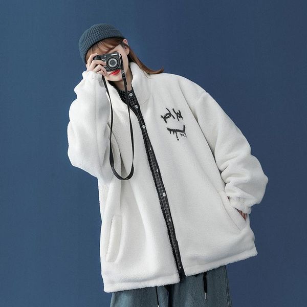 men's jackets winter fleece jacket men women 2021 fashion black warm loose turn-down collar coat solid color, Black;brown
men's jackets winter fleece jacket men women 2021 fashion black warm loose turn-down collar coat solid color, Black;brown