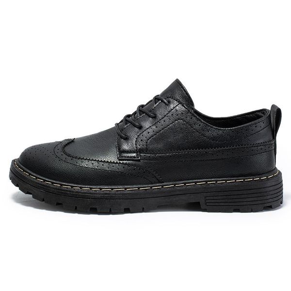 dress shoes autumn breathable british small leather casual business men's lace-up men office work, Black
dress shoes autumn breathable british small leather casual business men's lace-up men office work, Black