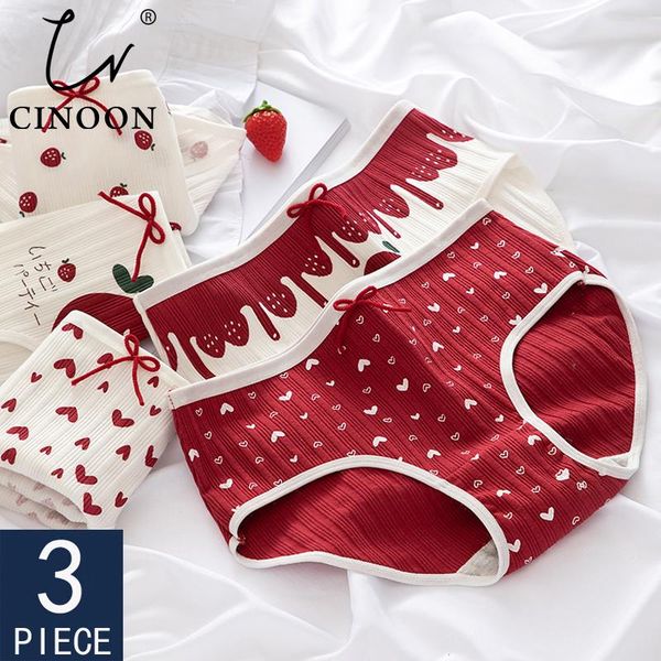 women's panties cinoon 3pcs/set cotton underwear strawberry pattern briefs low-rise soft panty women underpants female lingerie, Black;pink
women's panties cinoon 3pcs/set cotton underwear strawberry pattern briefs low-rise soft panty women underpants female lingerie, Black;pink