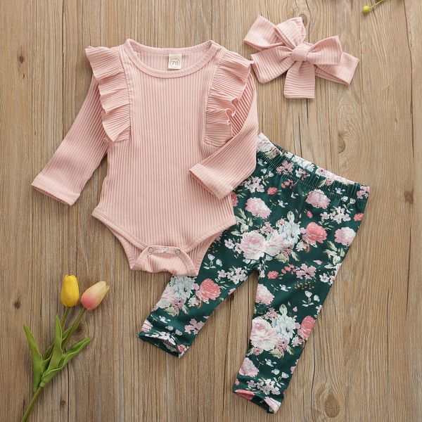 spring autumn baby clothing baby girls long sleeve ruffled romper girl floral leggings newborn headband infant ribbed outfits, White
spring autumn baby clothing baby girls long sleeve ruffled romper girl floral leggings newborn headband infant ribbed outfits, White