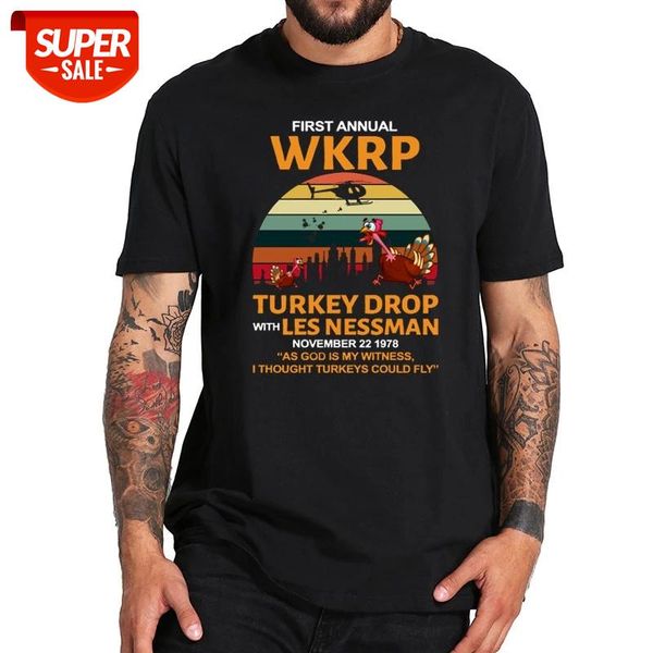 wkrp turkey drop vintage t shirt festival gift tshirt digital print graphic 100% cotton soft tee #v42f, White;black
wkrp turkey drop vintage t shirt festival gift tshirt digital print graphic 100% cotton soft tee #v42f, White;black