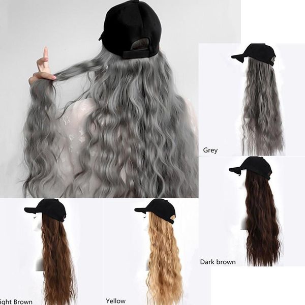 caps & hats 4 colors fashion hat wig 2 in 1 synthetic wave long curly baseball easy for girl women party cool protected screen face, Yellow
caps & hats 4 colors fashion hat wig 2 in 1 synthetic wave long curly baseball easy for girl women party cool protected screen face, Yellow