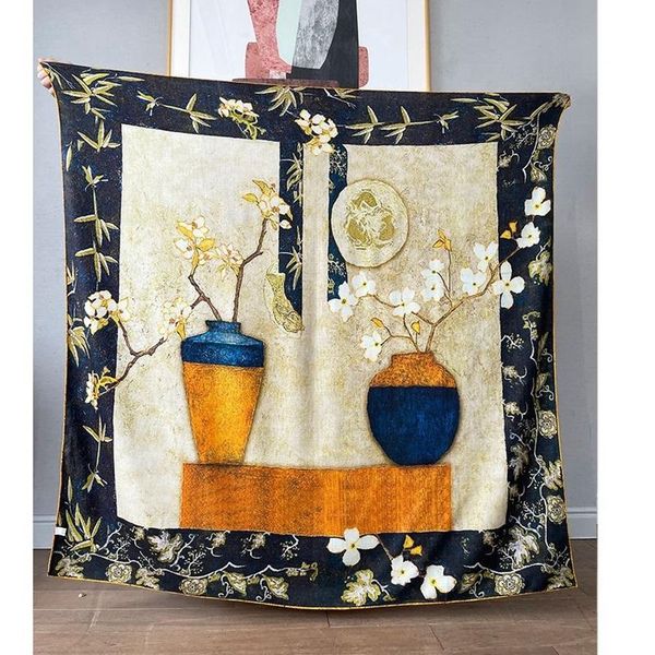 scarves large square winter pashmina scarf cashmere wraps shawl oil painting women elegant foulard cape poncho 2021 132*132cm, Blue;gray
scarves large square winter pashmina scarf cashmere wraps shawl oil painting women elegant foulard cape poncho 2021 132*132cm, Blue;gray