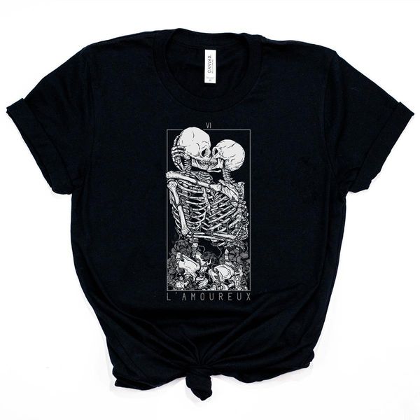 2021 cool gothic shirt the lover's skeleton t-shirt funny skull kisses punk tee unhipster, White
2021 cool gothic shirt the lover's skeleton t-shirt funny skull kisses punk tee unhipster, White
