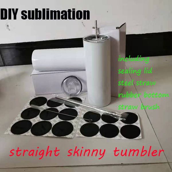 20oz sublimation straight tumblers blank skinny tumbler with metal straws rubber bottoms brush stainless steel water bottle double wall vacu
20oz sublimation straight tumblers blank skinny tumbler with metal straws rubber bottoms brush stainless steel water bottle double wall vacu