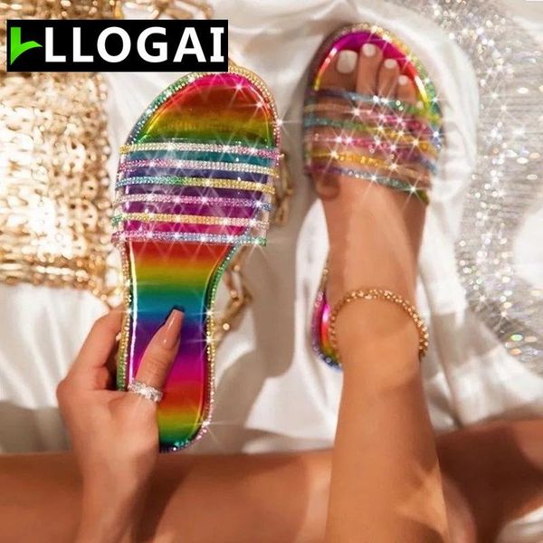 llogai summer outdoor female beach slippers high-quality handmade fashion roman rhinestones plus size flat women's slippers, Black
llogai summer outdoor female beach slippers high-quality handmade fashion roman rhinestones plus size flat women's slippers, Black