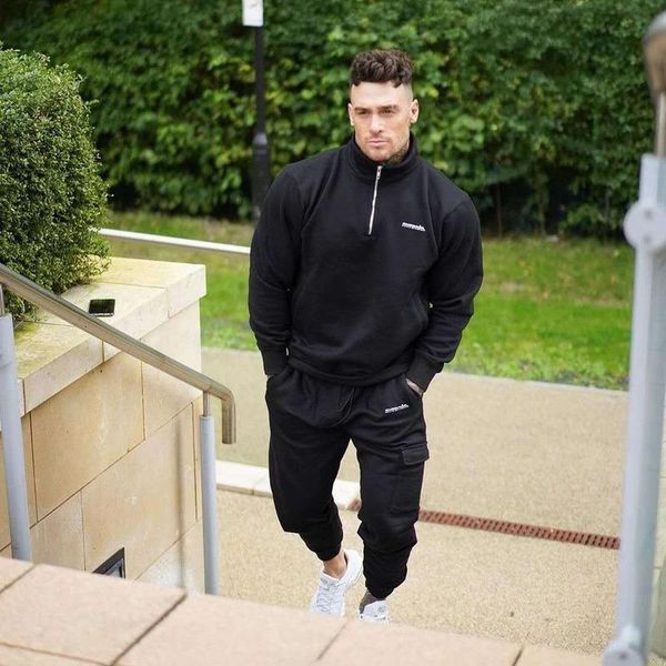 men's tracksuits muscle sports suits autumn cotton long-sleeved two-piece zip-up pocket cargo pants shirts fashion tracksuit, Gray
men's tracksuits muscle sports suits autumn cotton long-sleeved two-piece zip-up pocket cargo pants shirts fashion tracksuit, Gray