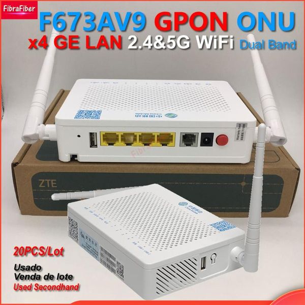 fiber optic equipment 20pcs zte f673av9 x4ge lan 2.4+ 5g dual band wifi 1voice +usb gpon onu ftth english firmware terminal ont
fiber optic equipment 20pcs zte f673av9 x4ge lan 2.4+ 5g dual band wifi 1voice +usb gpon onu ftth english firmware terminal ont