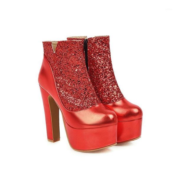 boots fashion short women 2021 winter red sequined round head thick sole heel 14cm high1, Black
boots fashion short women 2021 winter red sequined round head thick sole heel 14cm high1, Black