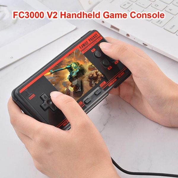 portable game players family pocket fc3000 v2 classic handheld video console 16g built in 5000 games 10 simulator av output 
portable game players family pocket fc3000 v2 classic handheld video console 16g built in 5000 games 10 simulator av output