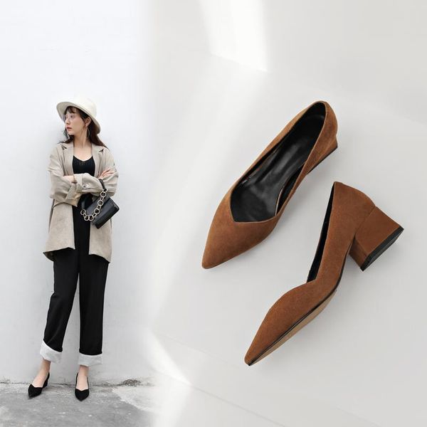 dress shoes ins women's genuine leather 22-24.5 cm kid suede shallow mouth pointed toe europe and america office career, Black
dress shoes ins women's genuine leather 22-24.5 cm kid suede shallow mouth pointed toe europe and america office career, Black