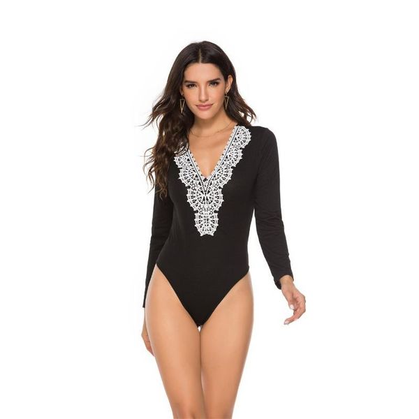 women's jumpsuits & rompers neatie kiddie lace contrast v-neck bodysuit black long sleeve slim fashion ol romper jumpsuit for women, Black;white
women's jumpsuits & rompers neatie kiddie lace contrast v-neck bodysuit black long sleeve slim fashion ol romper jumpsuit for women, Black;white