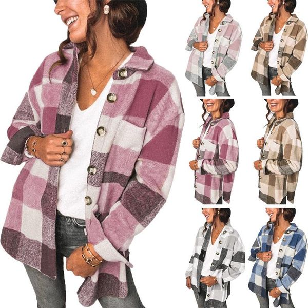 women's trench coats 2021 women plaid cardigan jacket ladies single-breasted long sleeve coat fashion thick shirts femal pocket casual, Tan;black
women's trench coats 2021 women plaid cardigan jacket ladies single-breasted long sleeve coat fashion thick shirts femal pocket casual, Tan;black