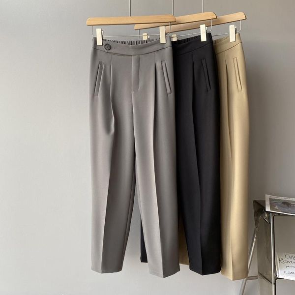 mooirue spring elegant women suit pants basic high waist smoke korean style elastic waist solid color pants, Black;white
mooirue spring elegant women suit pants basic high waist smoke korean style elastic waist solid color pants, Black;white