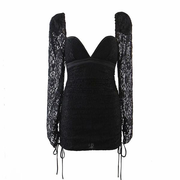 women's full lace tight mini dress fashion square collar long sleeve elegant spring and autumn new, Black;gray
women's full lace tight mini dress fashion square collar long sleeve elegant spring and autumn new, Black;gray