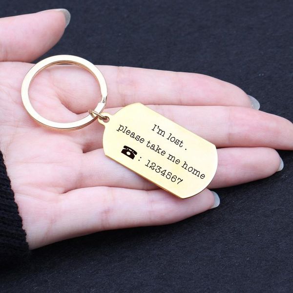 keychains stainless steel keychain engraved i 'm lost please take me home personal customizatio telephone number prevent pet key tag, Silver
keychains stainless steel keychain engraved i 'm lost please take me home personal customizatio telephone number prevent pet key tag, Silver